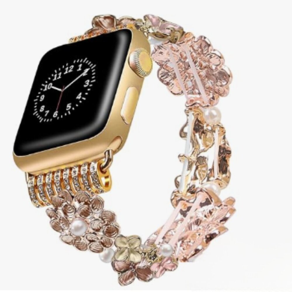 NEW Floral Pearl Apple Watch Band